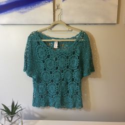 Forever 21 Teal Knit Top