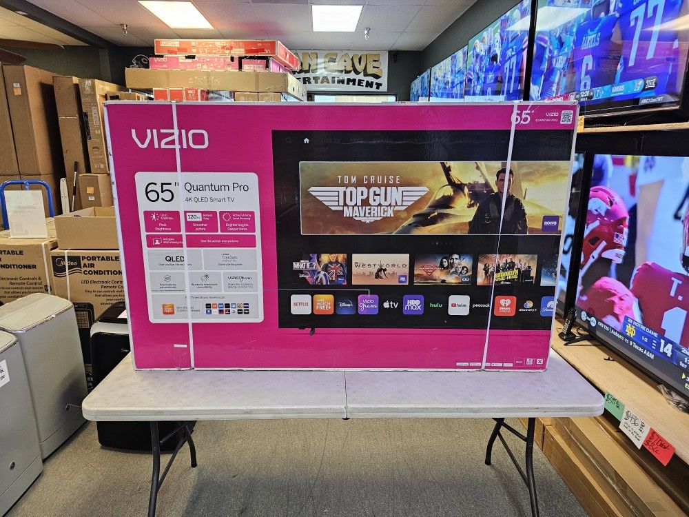 VIZIO 65 INCH QLED QUANTUM PRO TOP RATED TV'S FULL ARRAY 12OHZ HDMI 2.1 IN STOCK W/WARRANTY - PAYMENT PLANS