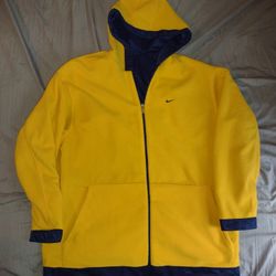 Y2k Retro Nike Reversible Size XL Windbreaker / Fleece Jacket Coat Hoodie
