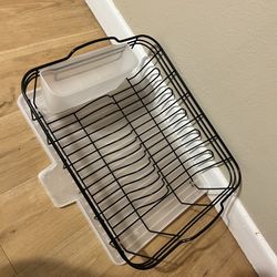 Dish Drying Rack – With Drain Tray & Utensil Holder