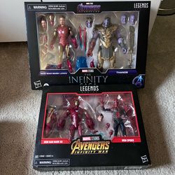 Marvel legends Spiderman & iron man also thanks 2 two pack lot