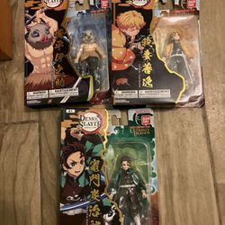 Bandai Namco Demon Slayer Ultimate Legends Action Figures - Inosuke, Zenitsu, Tanjiro (New)