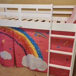 Girls Twin Jojo Siwa Loft Bed With Matching Dress And Play  Closet