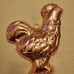 Rare Antique Vintage Copper Rooster Food Mold Farmhouse Kitchen Wall Decor Cooking Kitchen Animal
