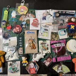 Huge Lot Of Anime Key Chain Charms 30+ New Gashapan