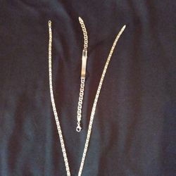 14k Withe Gold Chain And Bracelet 28 Grams Total Price $1600 Firm Or trade It