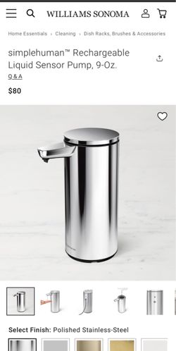 simplehuman™ Rechargeable Liquid Sensor Pump, 9-Oz. Soap dispenser