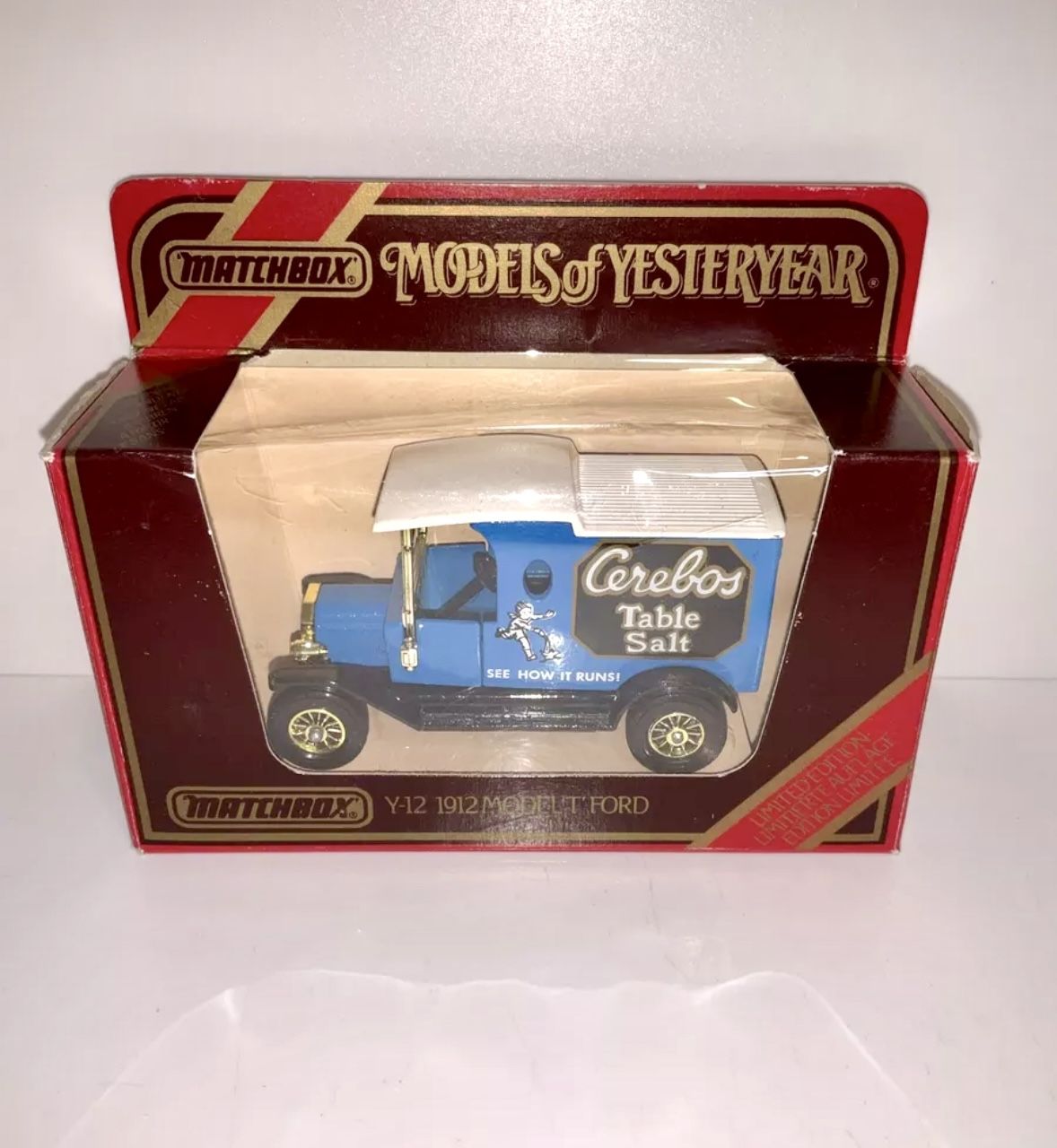 Matchbox Models of Yesteryear 1:35 Scale 1912 Ford Model T Y-12 Cerebos Table Salt