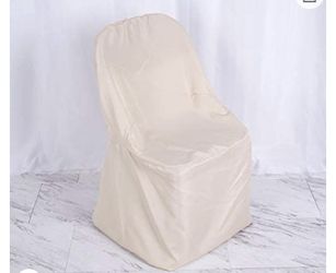Off White Polyester Chair Covers