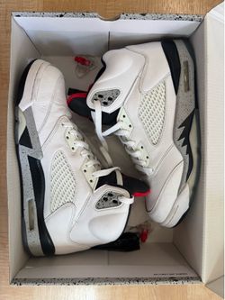 Air Jordan 5 white cement size 10