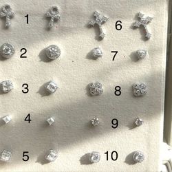 925 Sterling Silver With Moissanite Studs Sold Individually 