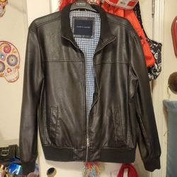 Tommy Hilfiger Black Faux Leather Jacket 