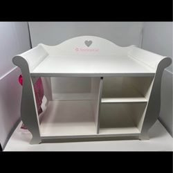 American girl Bitty baby pretend changing table