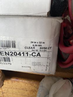 Box of Clear Plastic Garage Bags and Can Liners 20/50 Count
