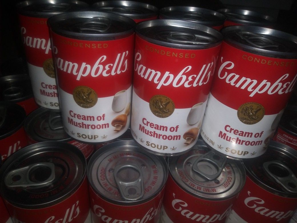Campbells Soup Cream Of Mushroom! 10.5 Oz. Per! BB 2024