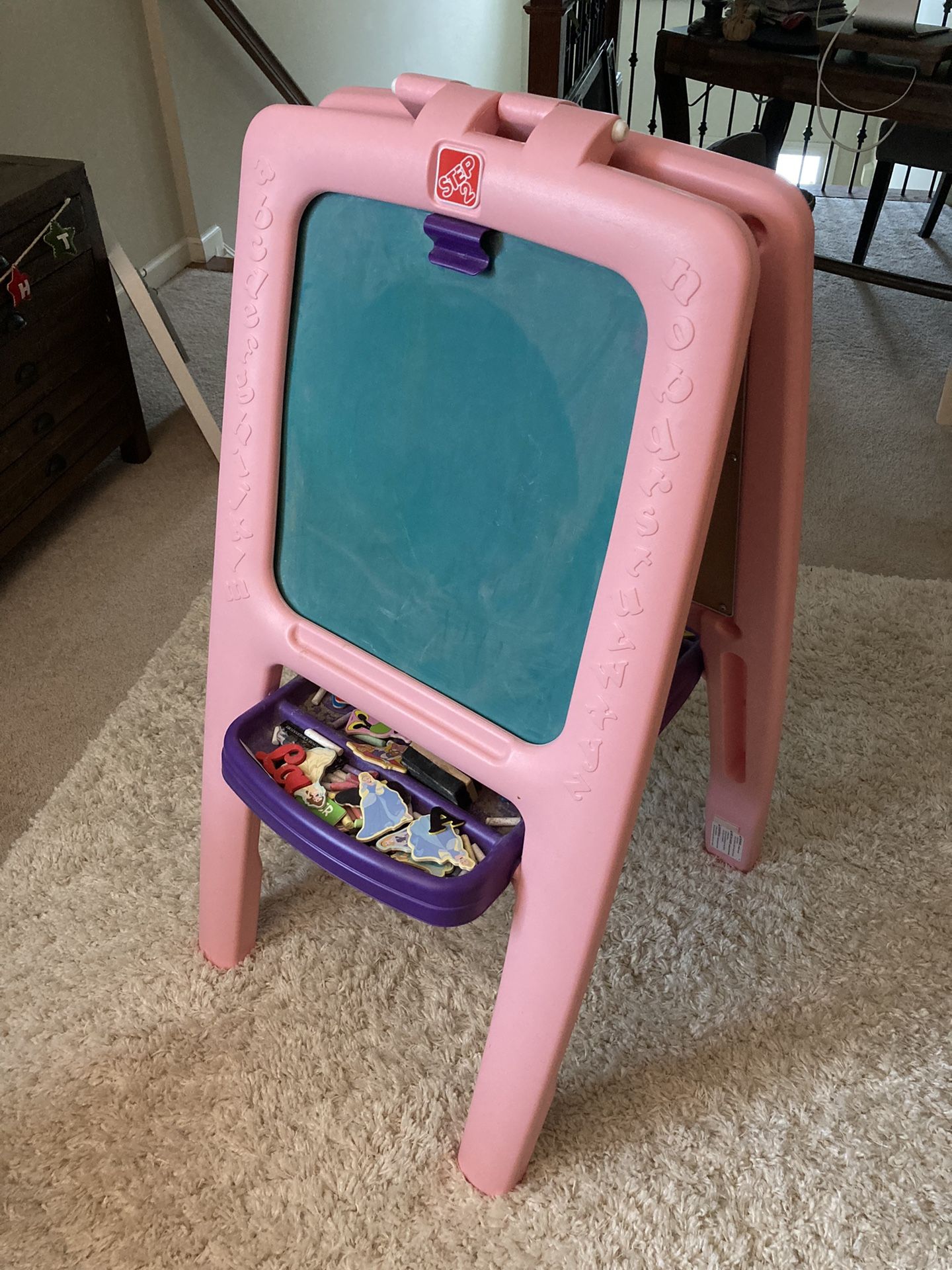 Step2 Chalk And Magnetic Easel With Magnets