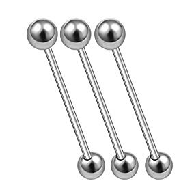 3Pcs Surgical Steel 20g 1/2 12mm Barbell.