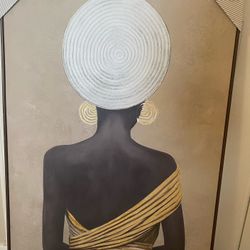 Modern Figurative Art. Framed Canvas