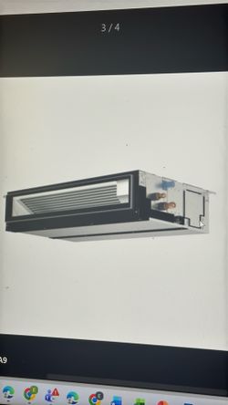 Like new PEAD system. Mitsubishi PEAD-A12AA9 Slim Concealed Ducted Mini-Split Unit – 12,000 BTU