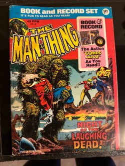 Vintage Marvel Comics Lot – Star Wars Whitman + Man-Thing Book & Record Set