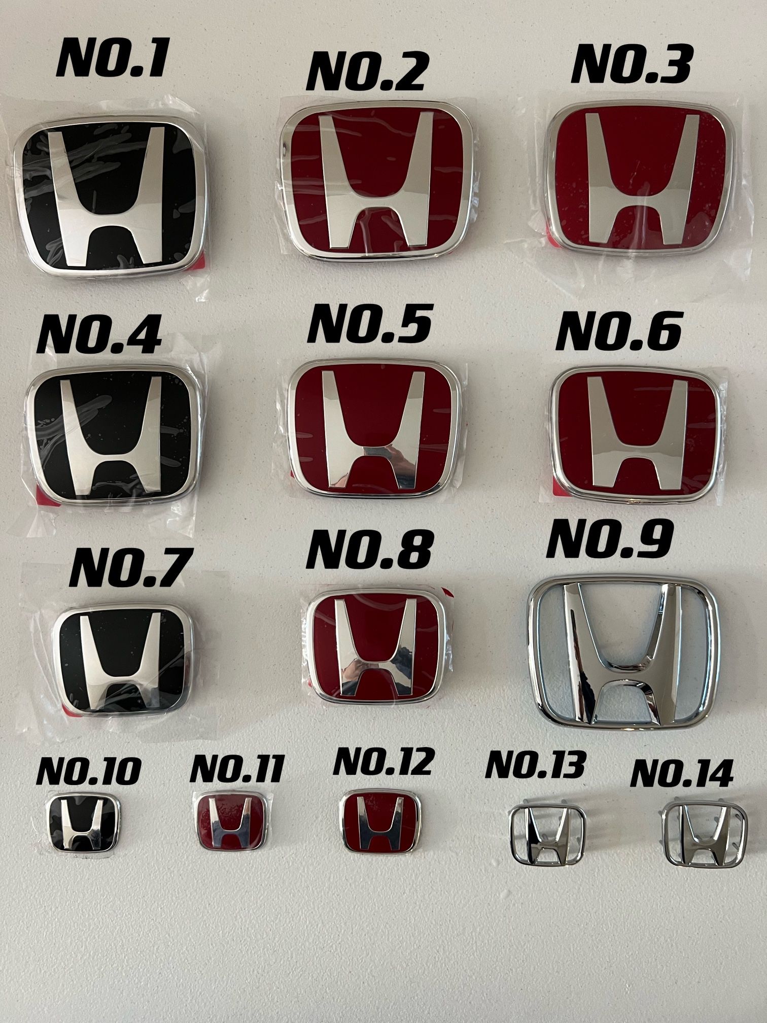  For Honda :Front  or  Rear  orSteering Wheel Emble Logo Badge 