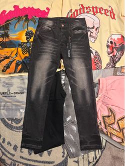 Black/Gray Purple Jeans