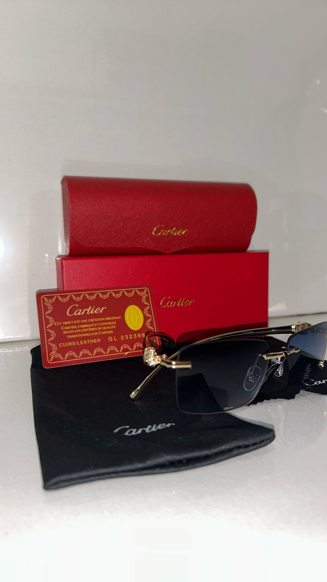 Blue Cartier Sunglasses