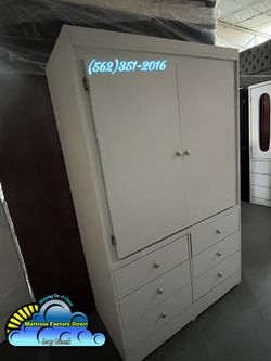 White Hercules closet wardrobe dresser ropero armoire Nuevo new