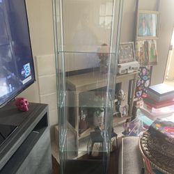 Clear Glass Door Display Shelf Cabinet