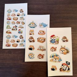Pack Of Three Custom Sticker Sheets Made For Your Specific Pet - Small Medium Large Pack Of Three