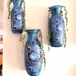 Handmade From Mexico Wall Vase Decorations 