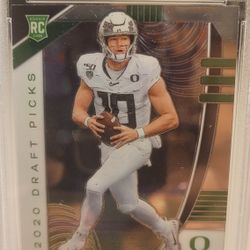 2020 PANINI PRIZM DP JUSTIN HERBERT #10 PSA 9