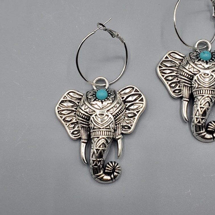 Boho Ethnic Elephant Chaped Earrings