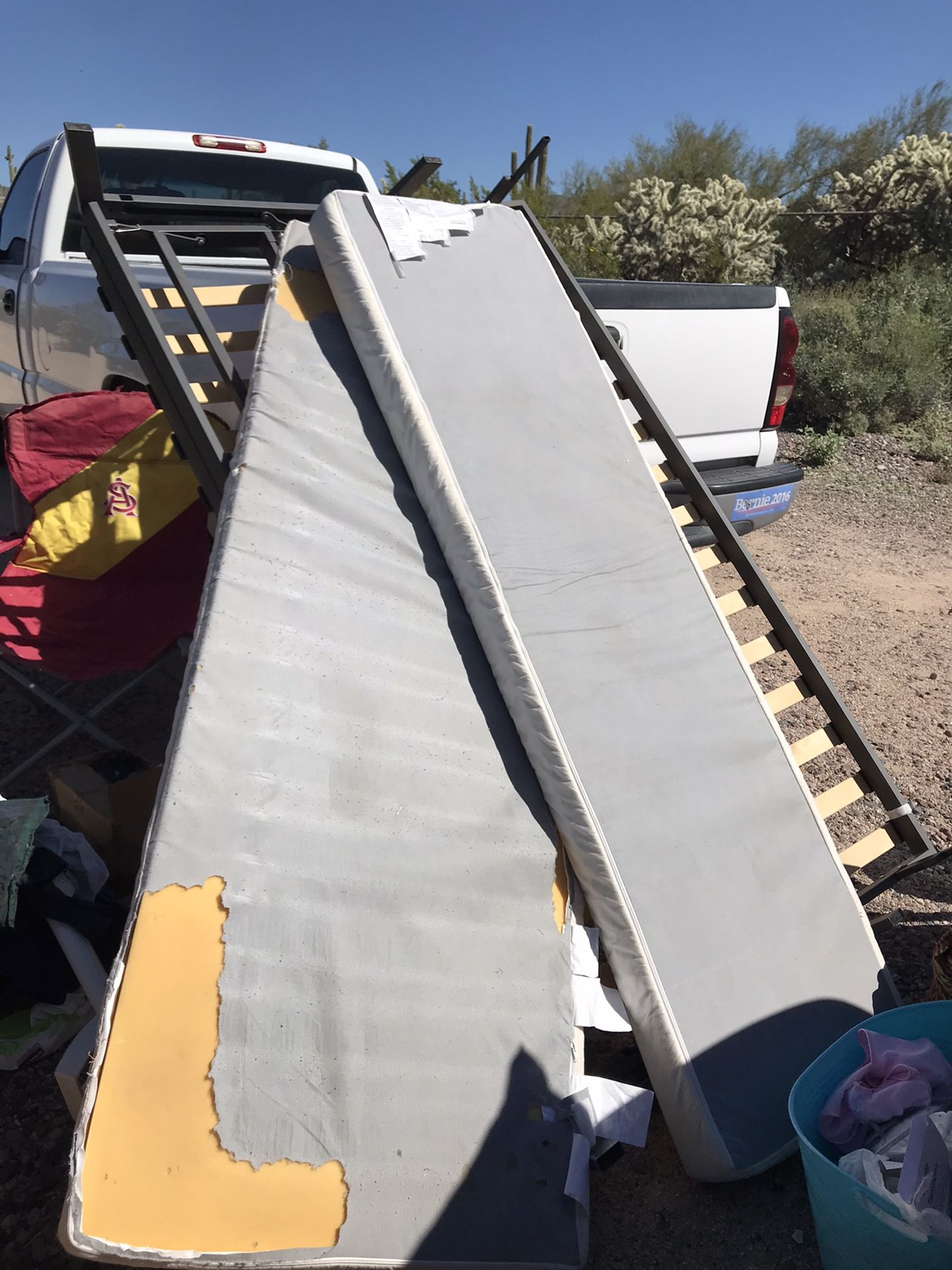 Futon base and mattresses