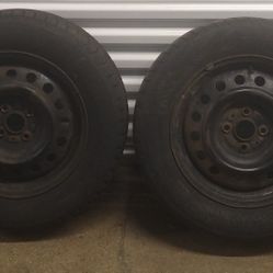 195/65/15 TIRES AND 4 LUG RIMS with 4" lug pattern
