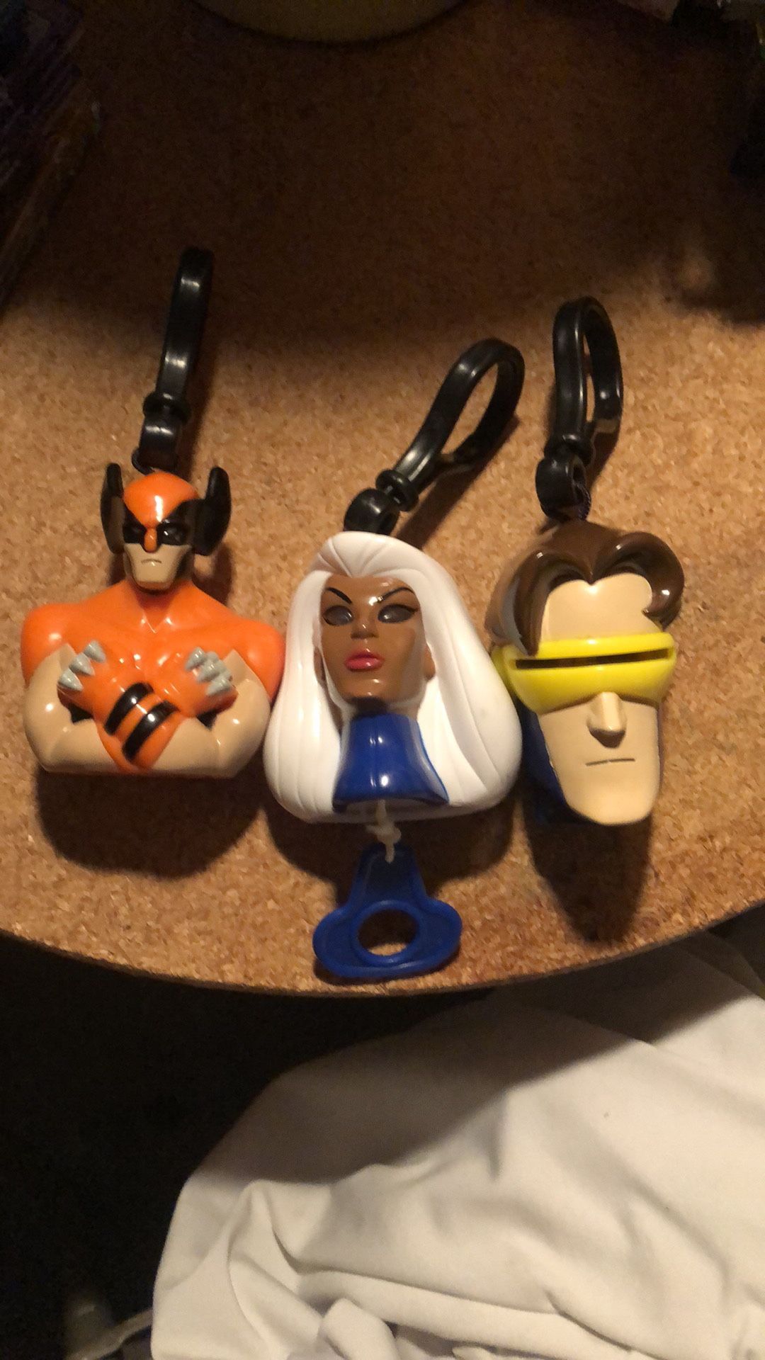 2001 X-men backpack clips. Taco Bell kids meal prize toy. Lot of 3. Wolverine,