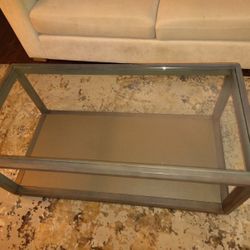 Glass top coffee table
