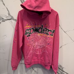 Sp5der Hoodie Pink Size XL