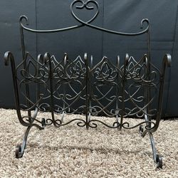 Wrought iron magazine rack 