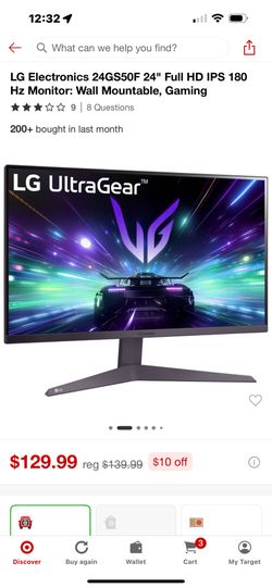 LG ULTRAGEAR MONITOR 24”
