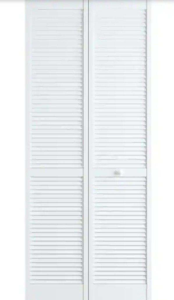 Veranda
30 in. x 80 in. Louver/Louver Solid Core White Painted Pine Wood Bifold Door with Hardware NEW IN PACKAGING