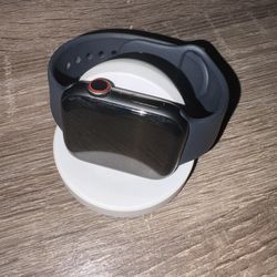 Apple watch with wireless charger.