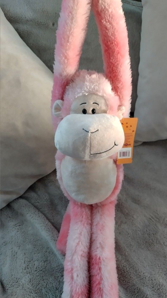 Pink plush monkey TOYS R US Exclusive