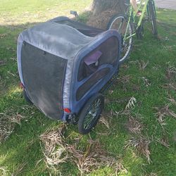 Mountain bike and trailer.