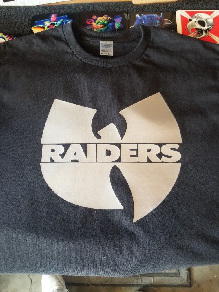 Custom Made Raiders and Chargers Wu Tang T Shirts