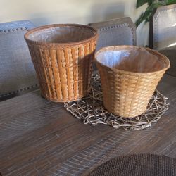 Rattan Pots Planters Indoor And Outdoor!! Masetas De Rattan Para Dentro Y Fuera 