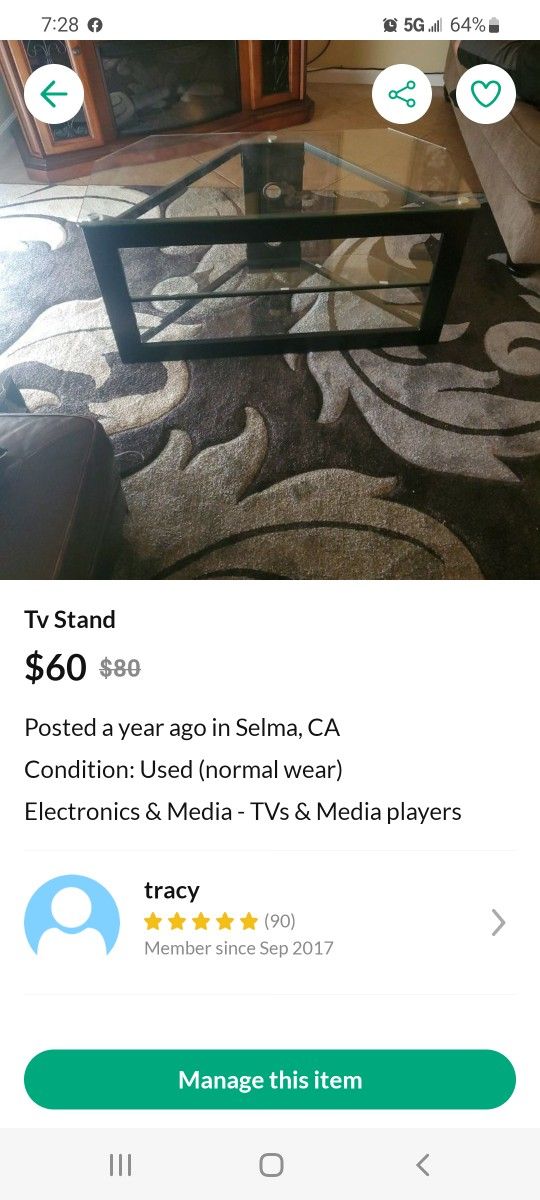 Glass Tv Stand
