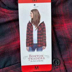 Boston Traders Women’s Size M Red Blue Plaid Flannel Sherpa Lined Hooded Shacket See My Listings Summerlin West Las Vegas 