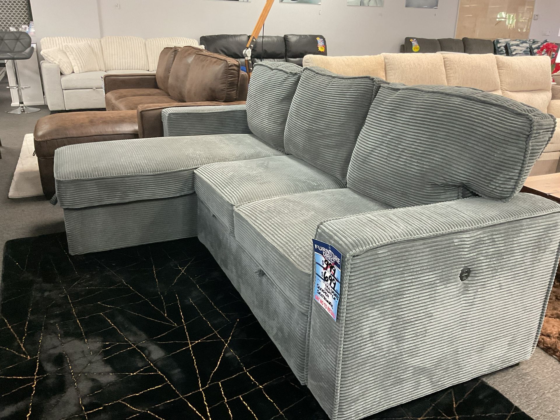 Huge Summer season sale now stunning sleeper sectional sofa 45% OFF (WE DELIVER)