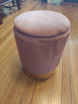 Pink vanity stool